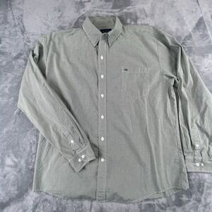 Texas Standard Long Sleeve Button Men's XL Green Pattern Shirt Modern Western